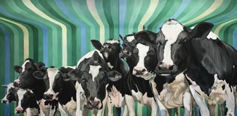 Oil on canvas, two-part, together 300 x 150 cm, 2025