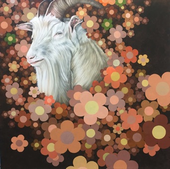 Oil and acrylic on canvas, 100 x 100 cm, 2025 Oil and acrylic on canvas, 100 x 100 cm, 2025