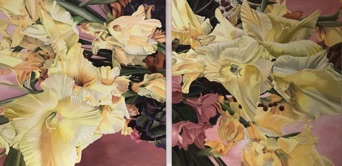 Oil on canvas, two-part, 150 x 150 cm each, 2022