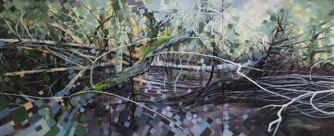 Oil on canvas, Three-part, 240 x 100 cm,
2019